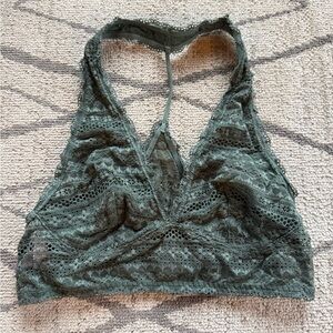 Victoria's Secret Lace Halter Bralette in Teal